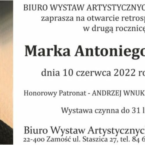 Marek Antoni Terlecki – „Wystawa retrospektywna w drugą rocznicę śmierci artysty”